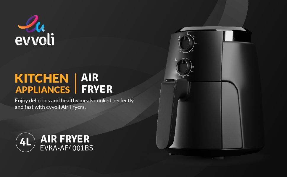 Evvoli 4L Air Fryer - EVKA-AF4001BS