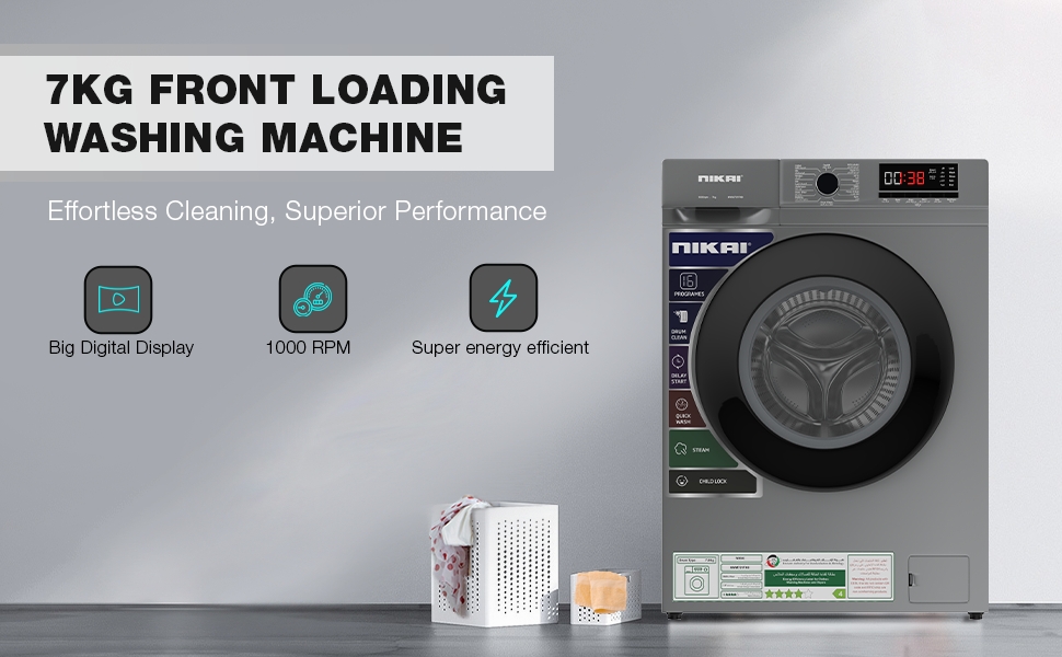 Nikai 7kg Front Load Washing Machine – NWM701FN9S
