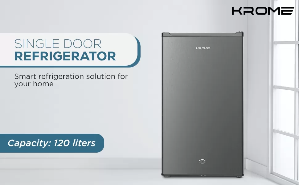 KROME 120L Single Door Refrigerator