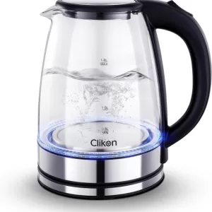 Clikon 1.8L Glass Cordless Electric Kettle