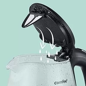 COMFEE' 1.7L Glass Electric Kettle