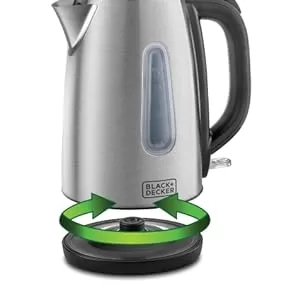 Black+Decker 1.7L Concealed Coil Stainless Steel Electric Kettle