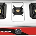 Nikai Stainless Steel 3 Burner Gas Stove